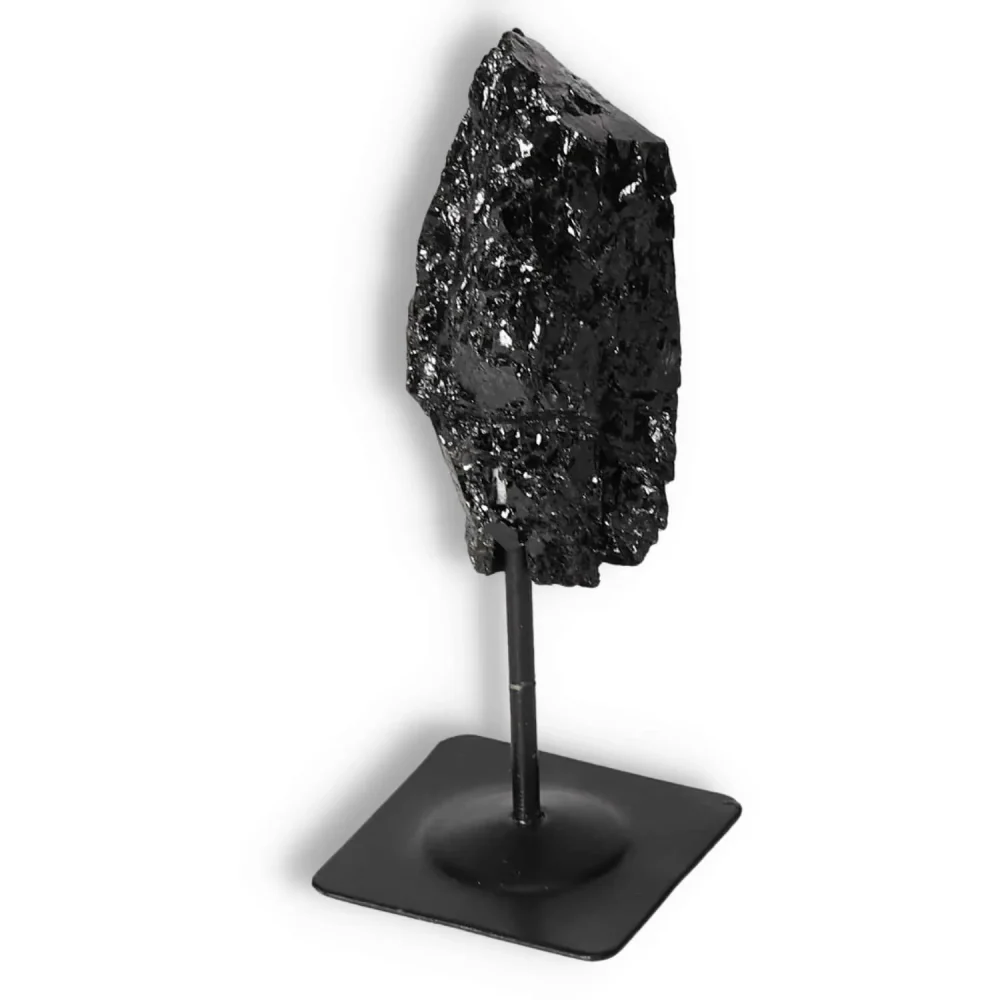 Rough Black Tourmaline with Metal Stand S 566100 - Image 14