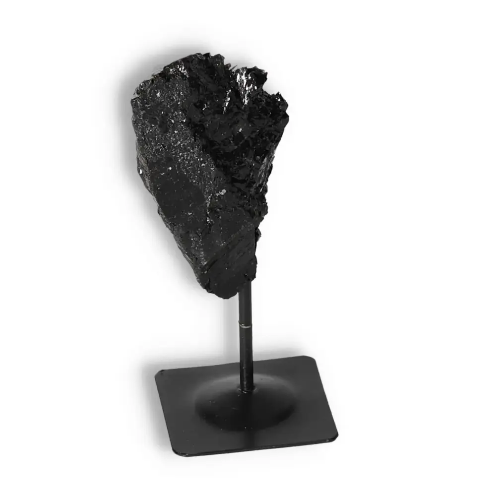 Rough Black Tourmaline with Metal Stand S 566100 - Image 4