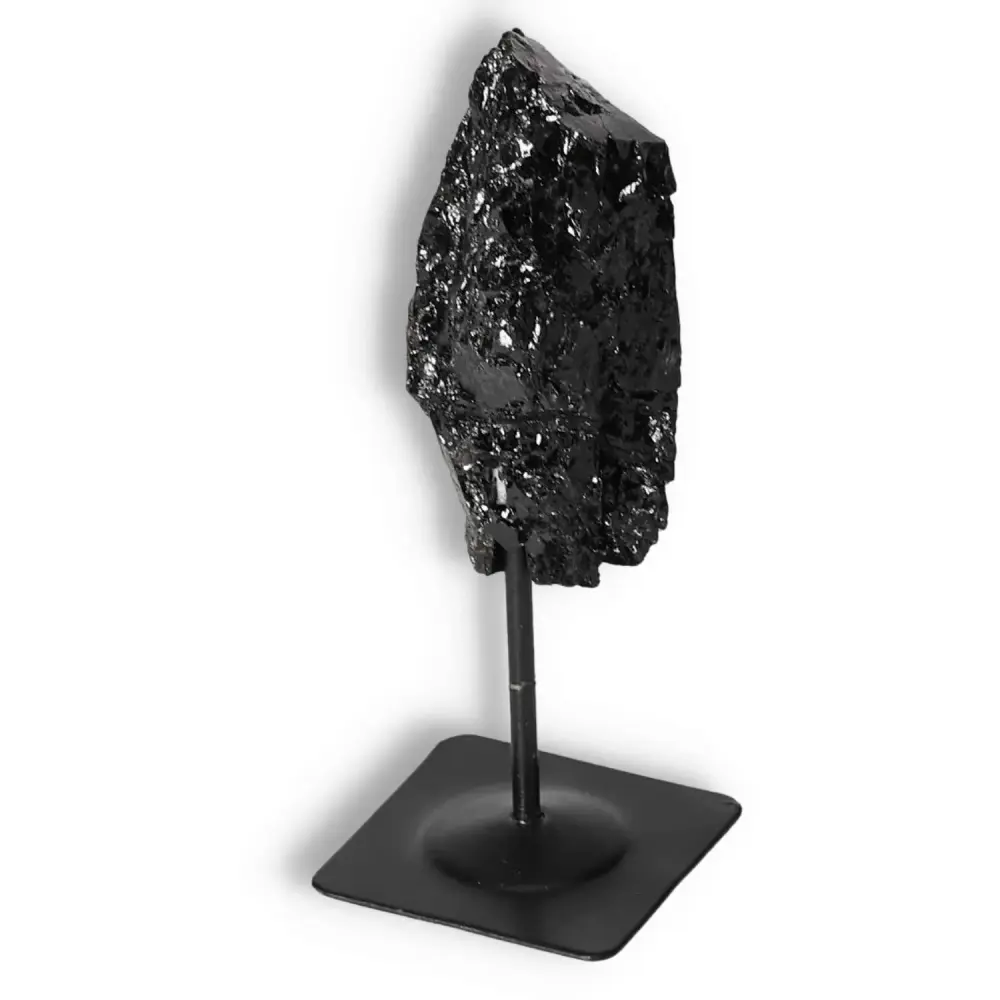 Rough Black Tourmaline with Metal Stand S 566100 - Image 6