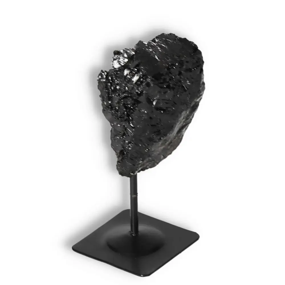 Rough Black Tourmaline with Metal Stand S 566100 - Image 8