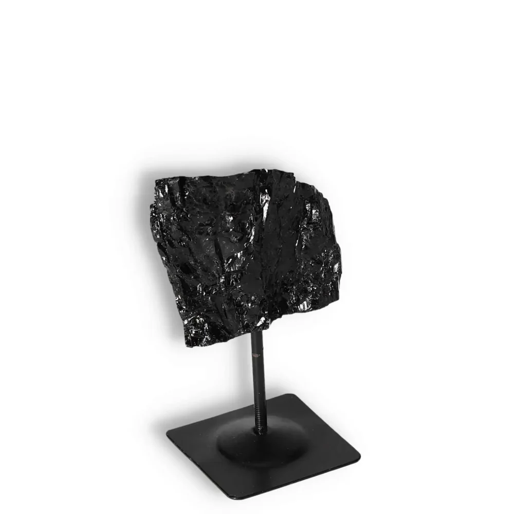 Rough Black Tourmaline with Metal Stand S 566155 - Image 10
