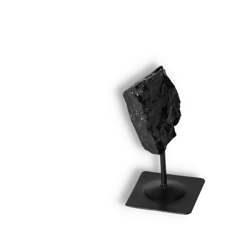 Rough Black Tourmaline with Metal Stand S 566155 - Image 16