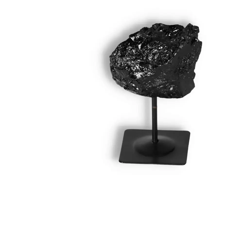 Rough Black Tourmaline with Metal Stand S 566155 - Image 6