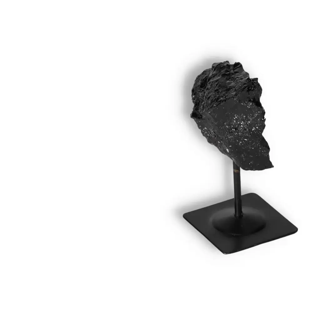 Rough Black Tourmaline with Metal Stand S 566155 - Image 7