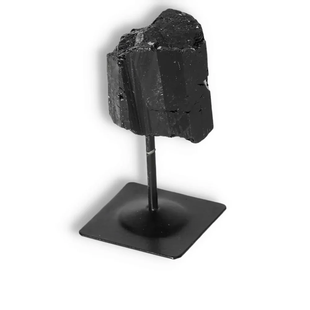 Rough Black Tourmaline with Metal Stand S 566179 - Image 13