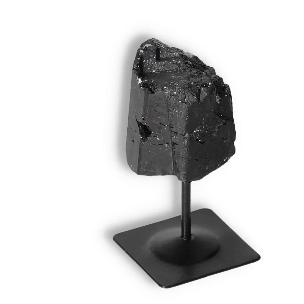 Rough Black Tourmaline with Metal Stand S 566179 - Image 15
