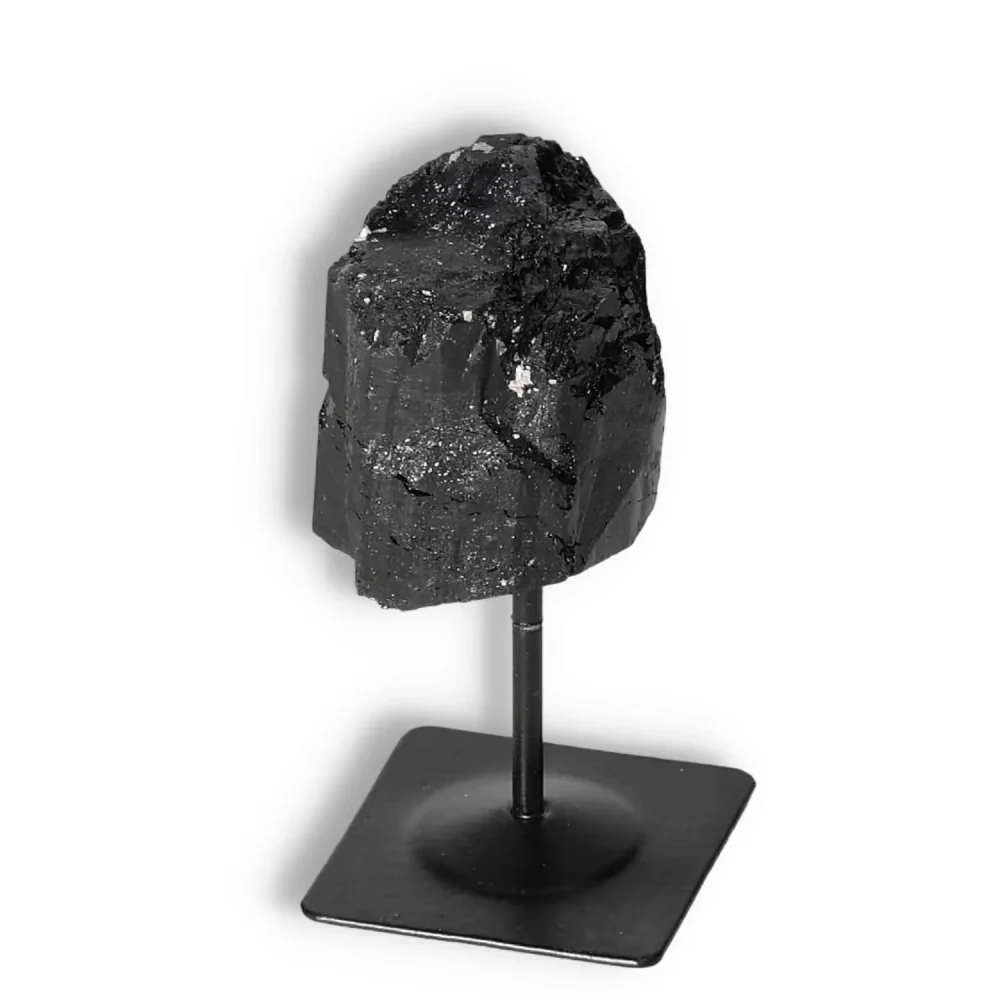 Rough Black Tourmaline with Metal Stand S 566179 - Image 16