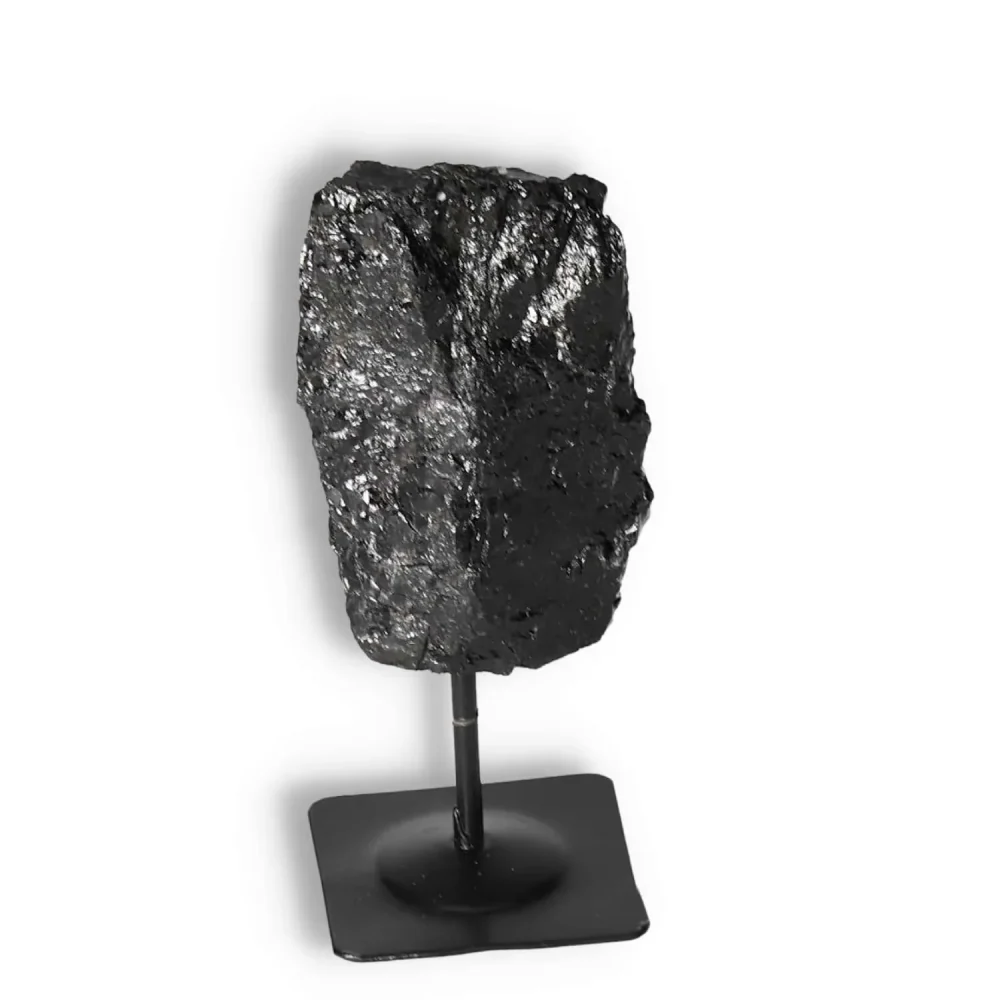 Rough Black Tourmaline with Metal Stand S 566193 - Image 10