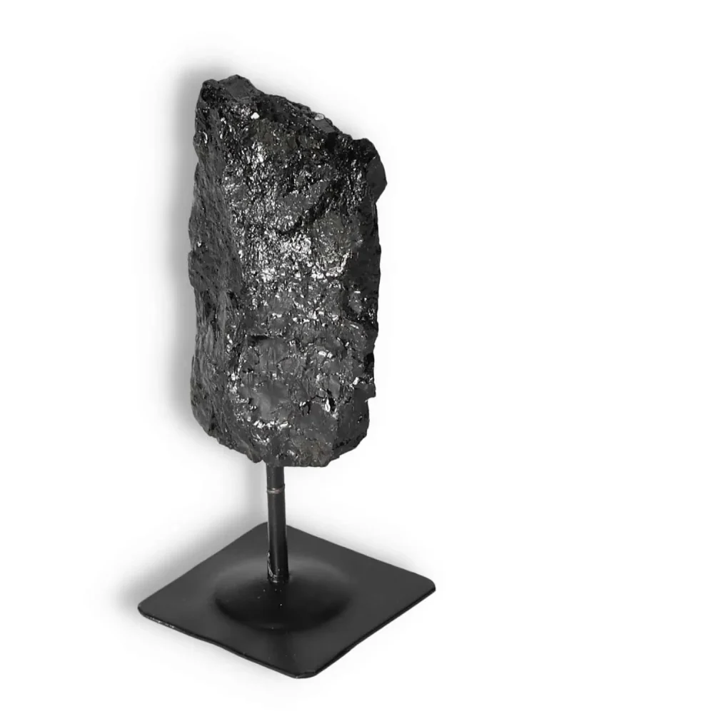 Rough Black Tourmaline with Metal Stand S 566193 - Image 11