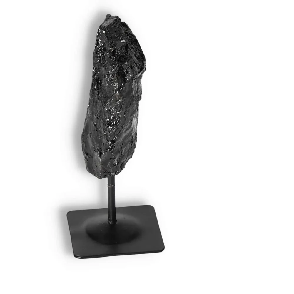 Rough Black Tourmaline with Metal Stand S 566193 - Image 12