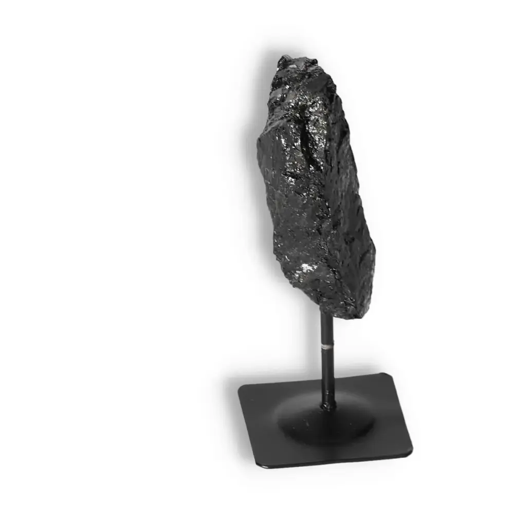 Rough Black Tourmaline with Metal Stand S 566193 - Image 7