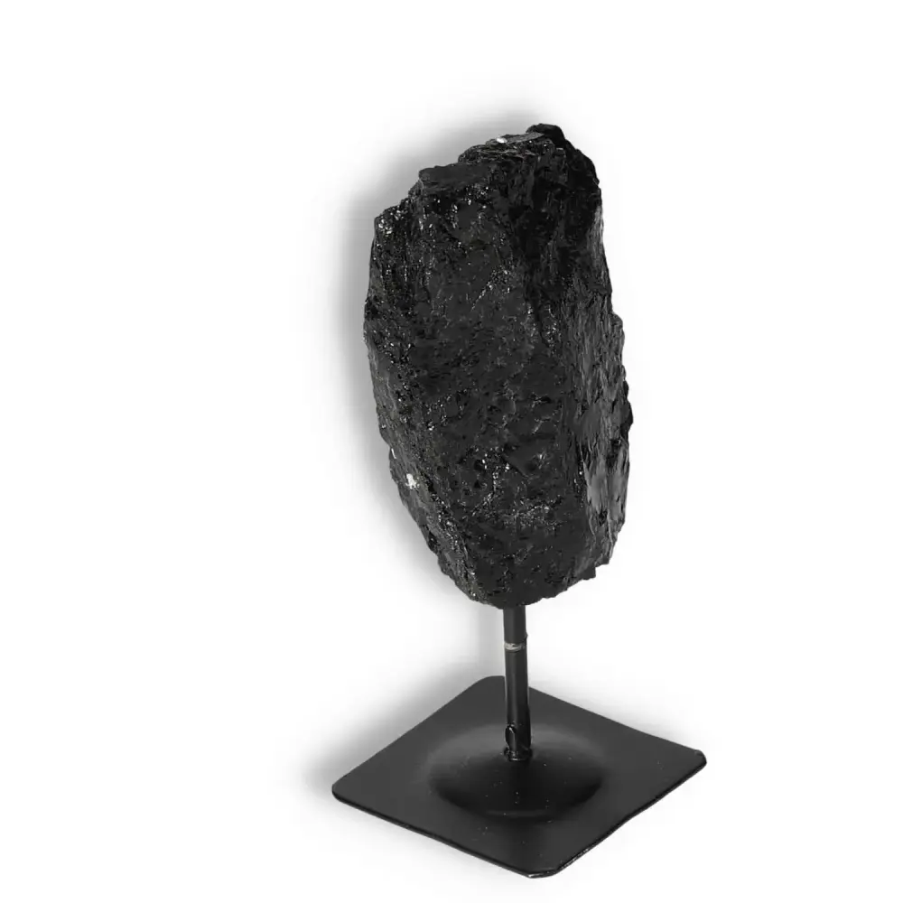 Rough Black Tourmaline with Metal Stand S 566193 - Image 8