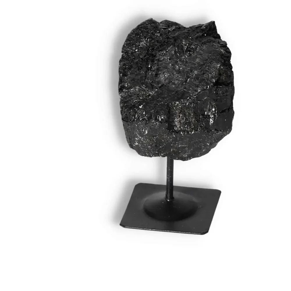 Rough Black Tourmaline with Metal Stand S 566230 - Image 14