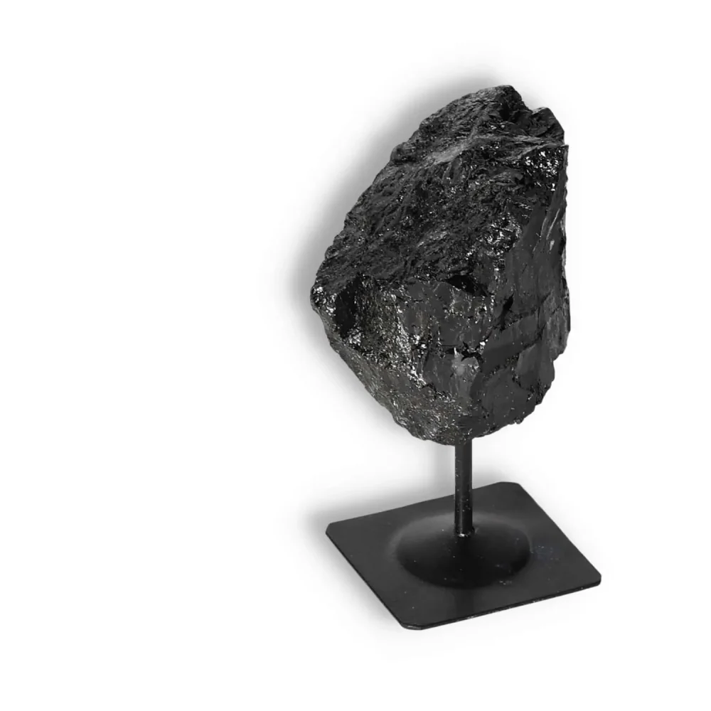 Rough Black Tourmaline with Metal Stand S 566230 - Image 15