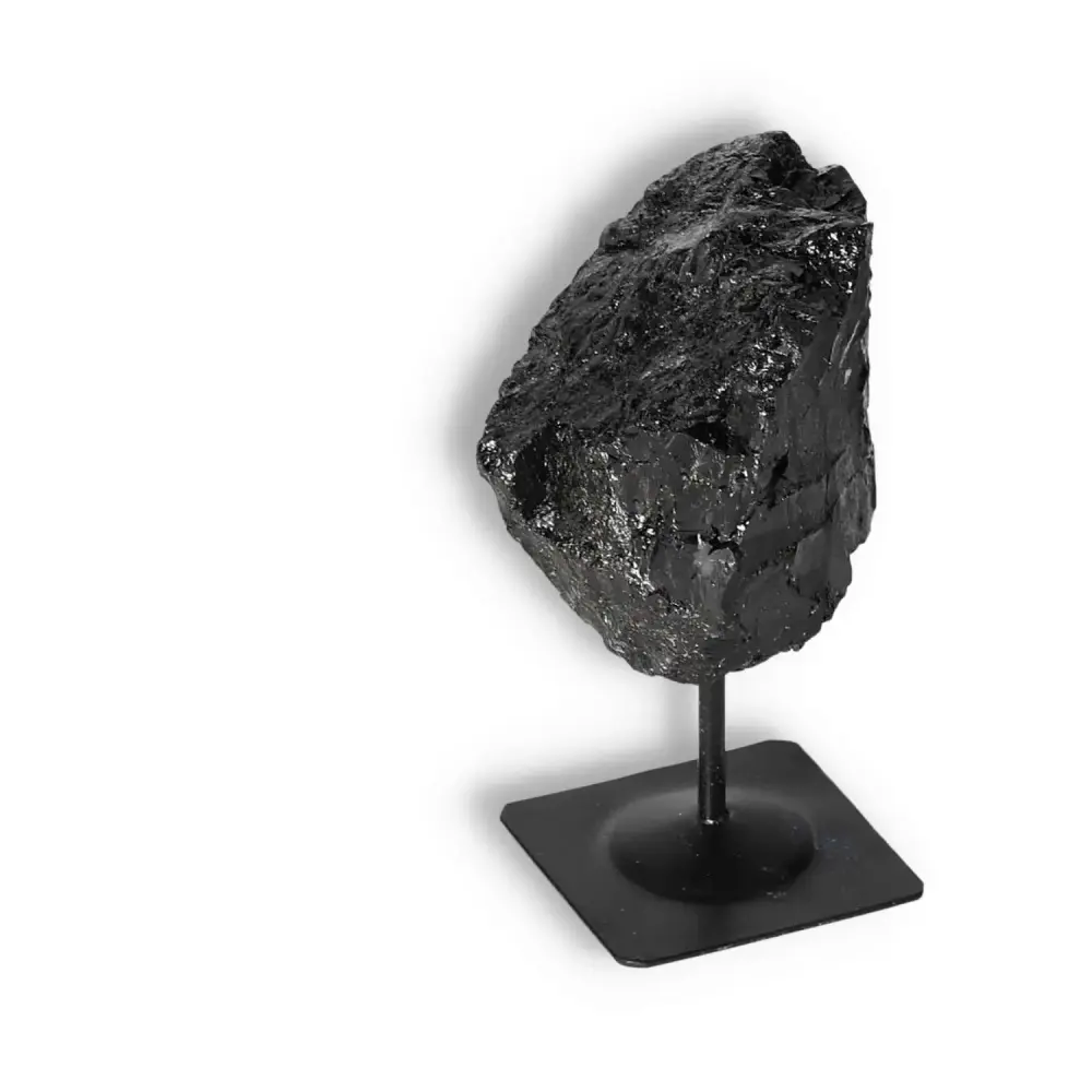 Rough Black Tourmaline with Metal Stand S 566230 - Image 7