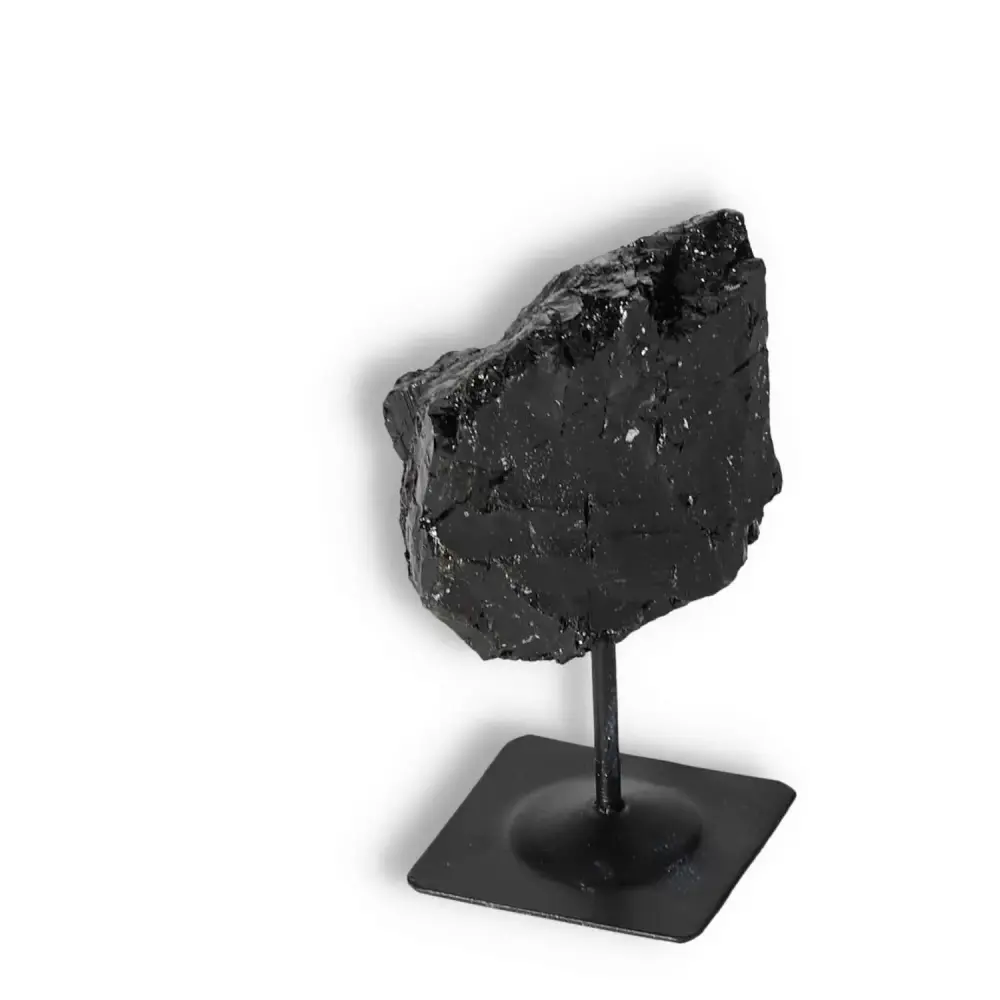 Rough Black Tourmaline with Metal Stand S 566230 - Image 8