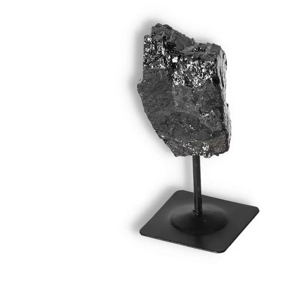 Rough Black Tourmaline with Metal Stand S 566285 - Image 7