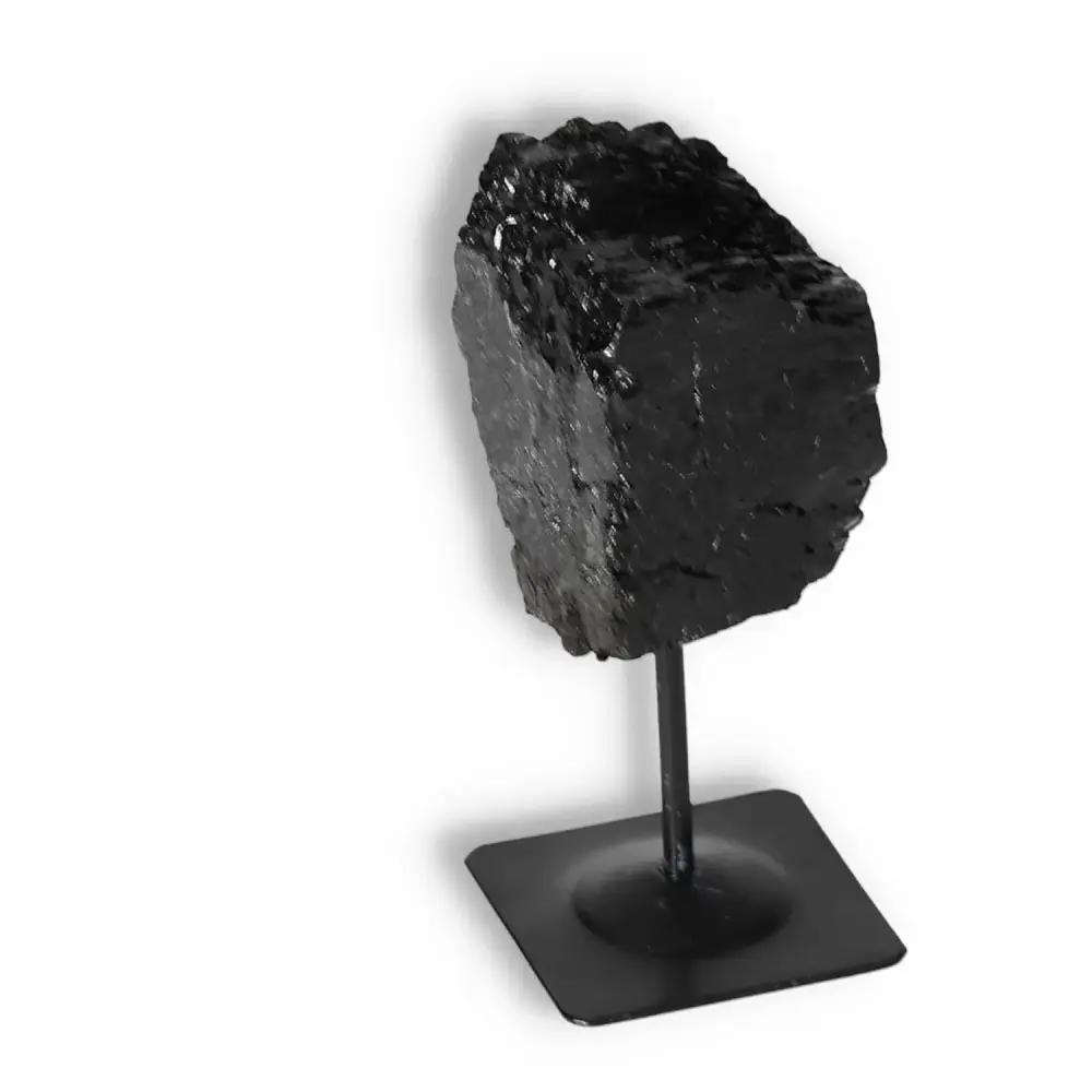 Rough Black Tourmaline with Metal Stand S 566285 - Image 8