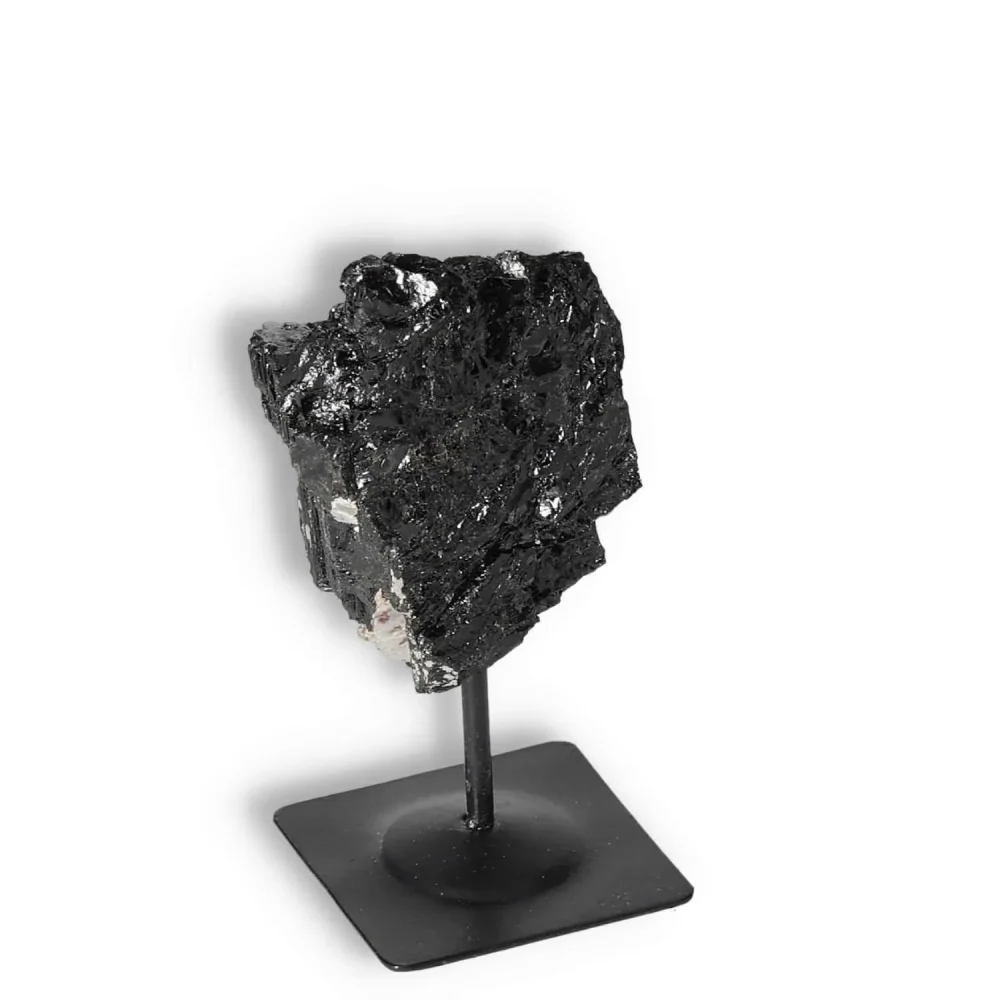Rough Black Tourmaline with Metal Stand S 566315 - Image 10