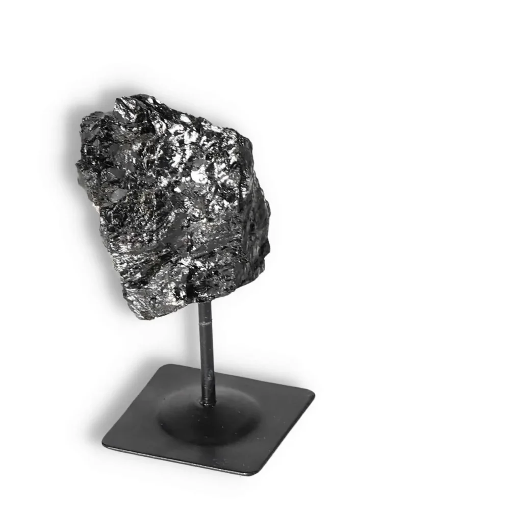 Rough Black Tourmaline with Metal Stand S 566315 - Image 11
