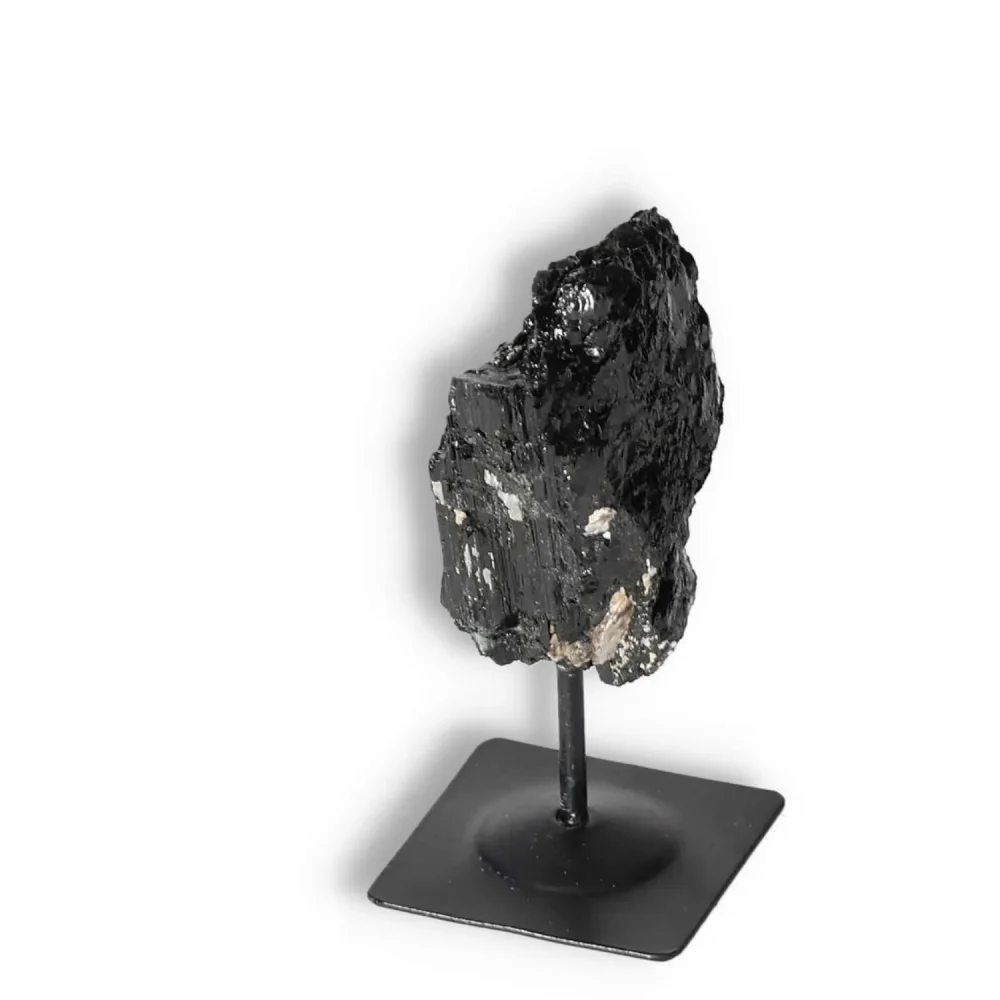 Rough Black Tourmaline with Metal Stand S 566315 - Image 16