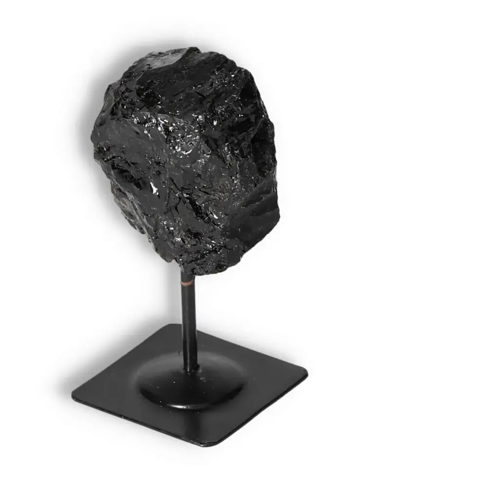 Rough Black Tourmaline with Metal Stand S 566360 - Image 10