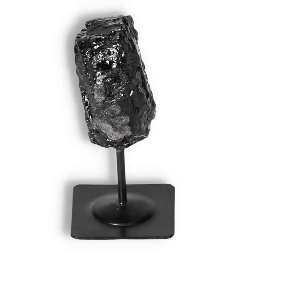 Rough Black Tourmaline with Metal Stand S 566360 - Image 11