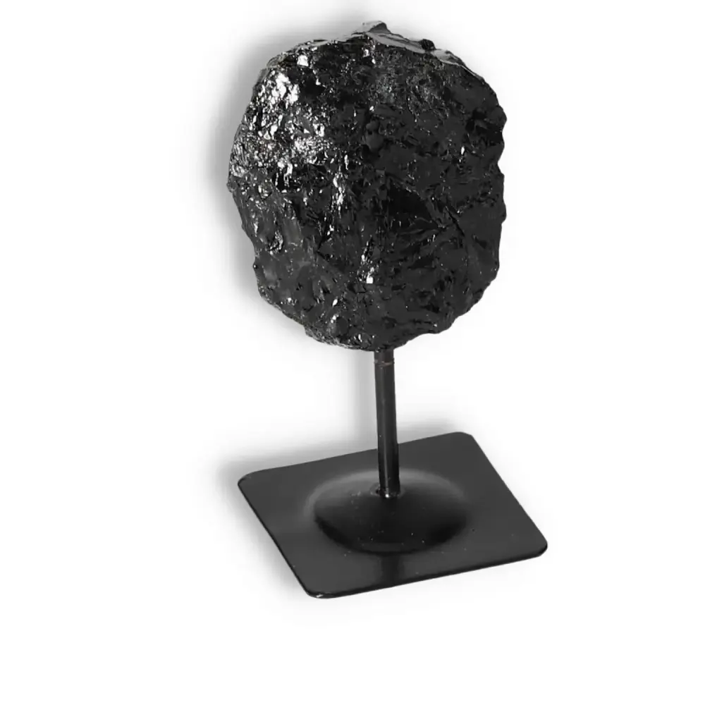 Rough Black Tourmaline with Metal Stand S 566360 - Image 12