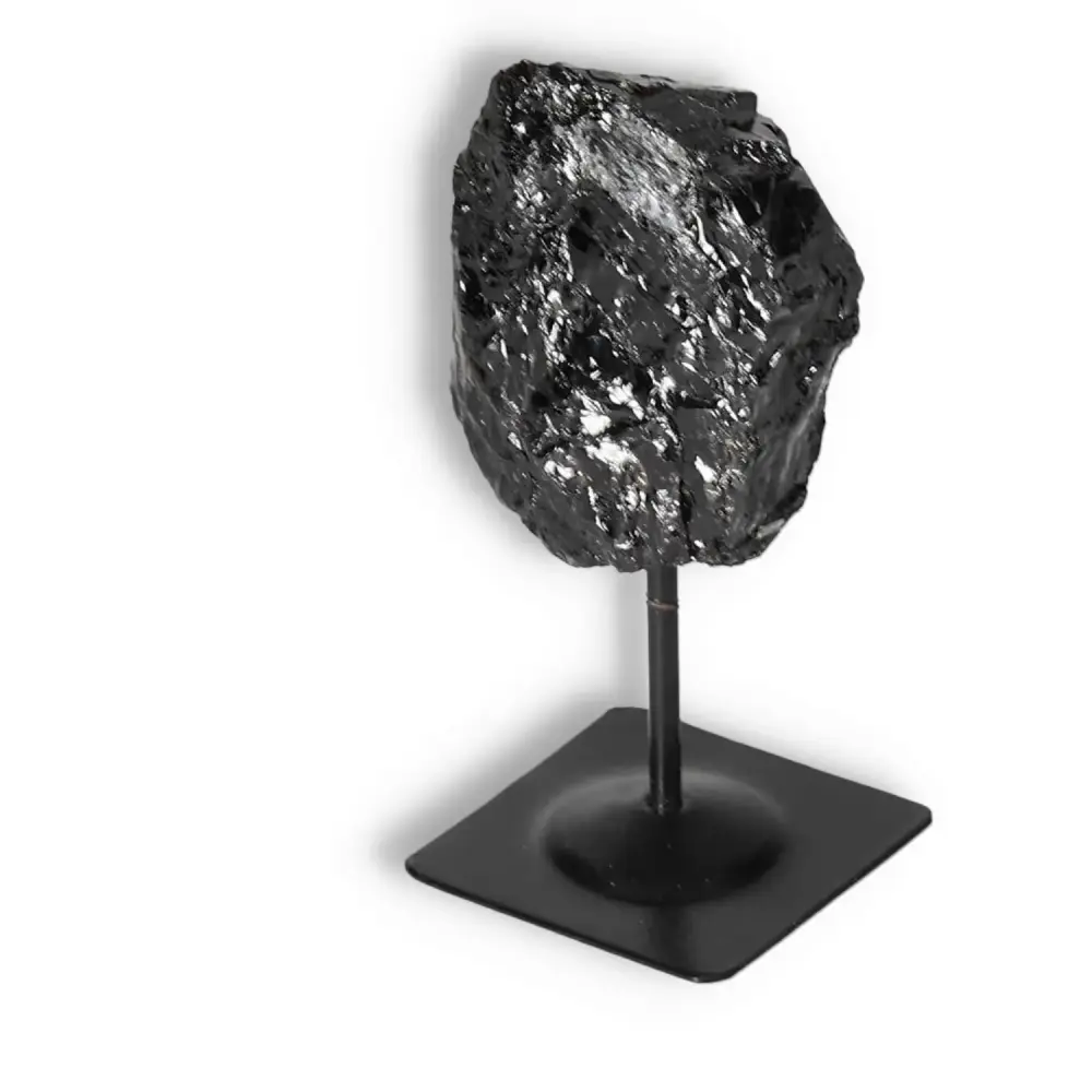 Rough Black Tourmaline with Metal Stand S 566360 - Image 13