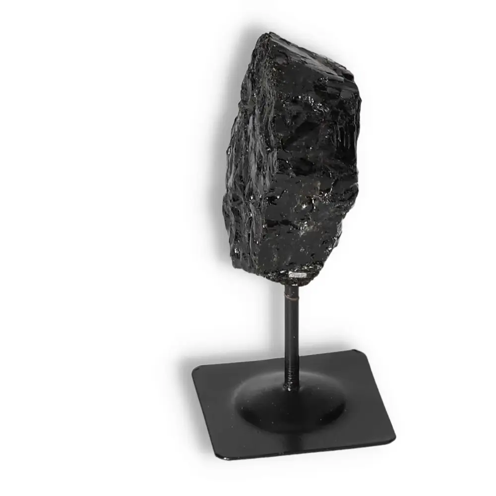 Rough Black Tourmaline with Metal Stand S 566360 - Image 14