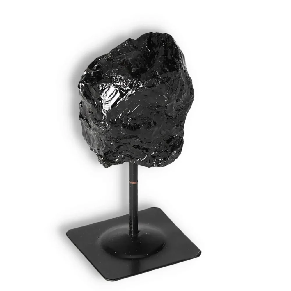 Rough Black Tourmaline with Metal Stand S 566360 - Image 15