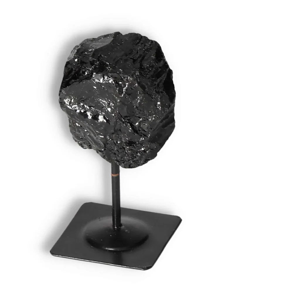 Rough Black Tourmaline with Metal Stand S 566360 - Image 16