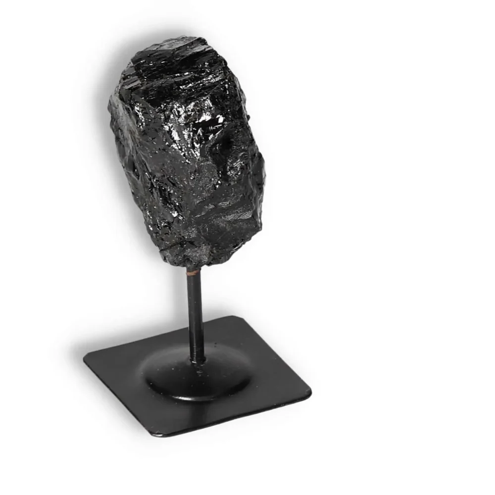 Rough Black Tourmaline with Metal Stand S 566360 - Image 17