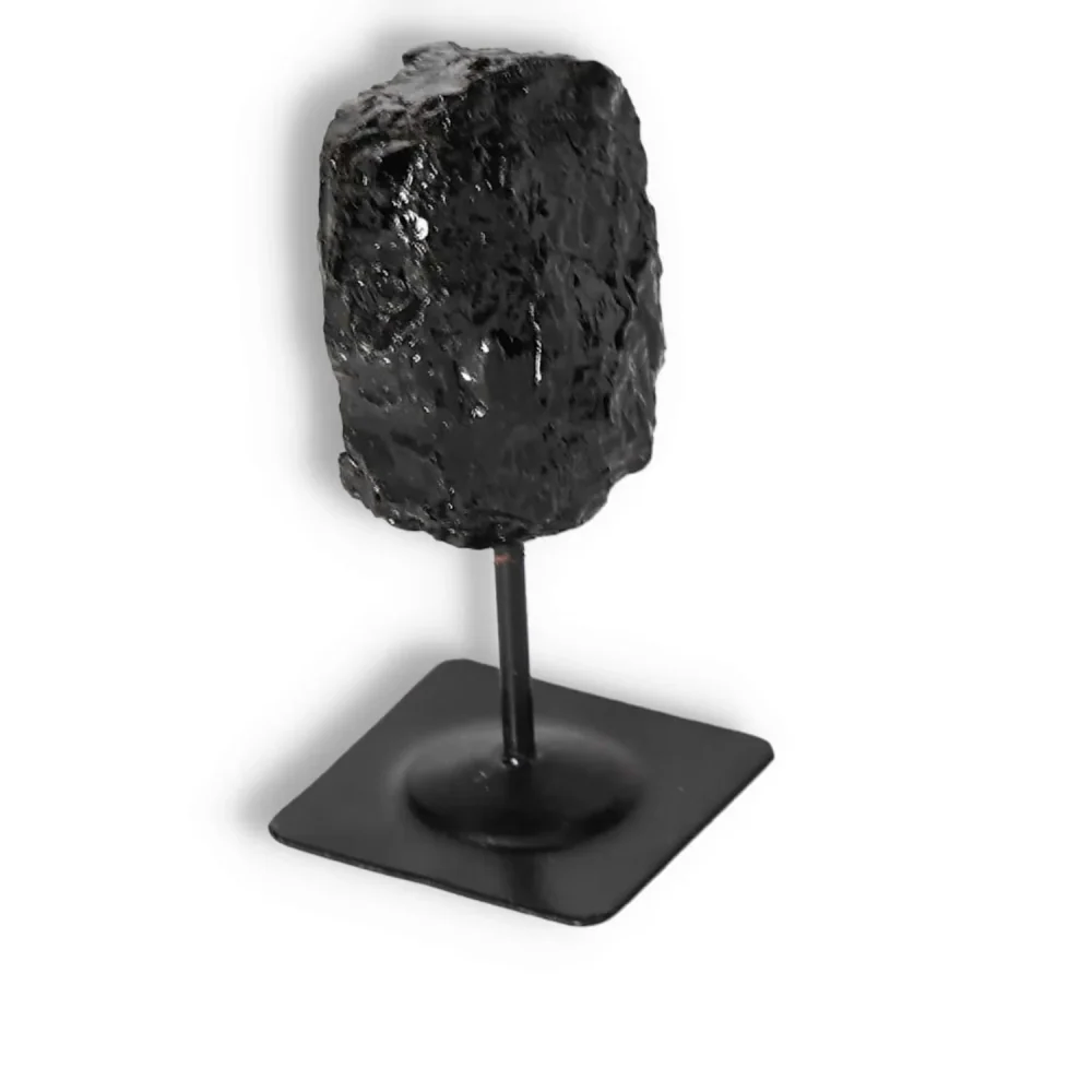 Rough Black Tourmaline with Metal Stand S 566360 - Image 18