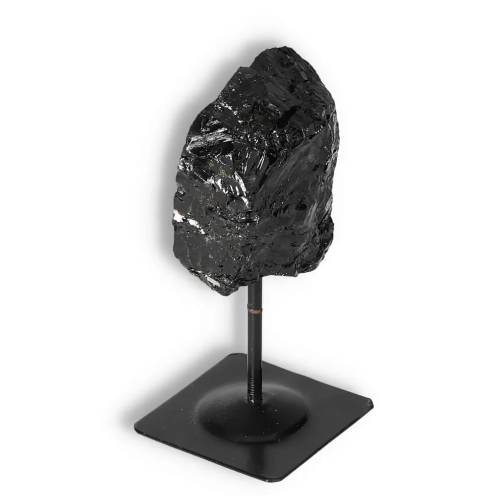 Rough Black Tourmaline with Metal Stand S 566360 - Image 22