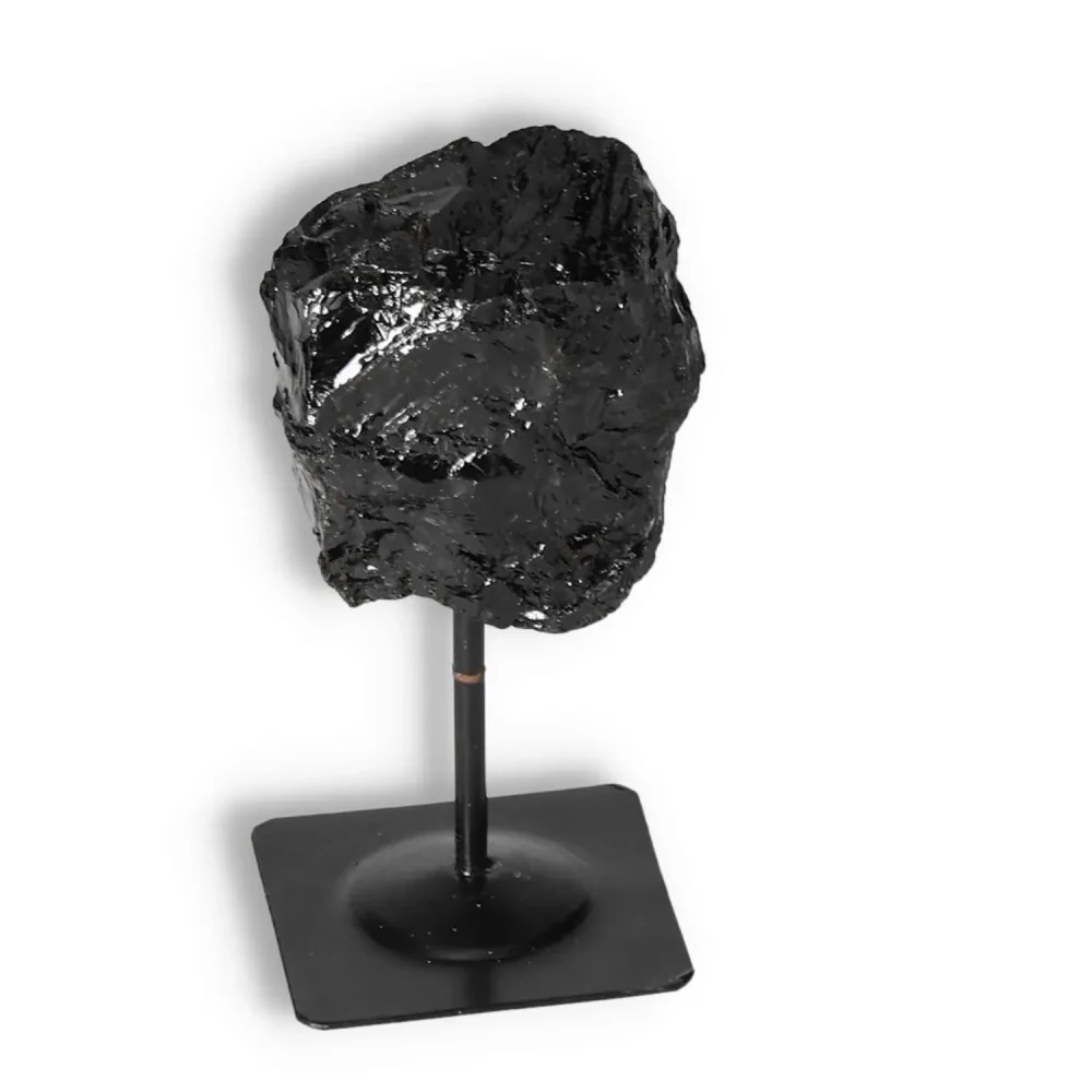 Rough Black Tourmaline with Metal Stand S 566360 - Image 23