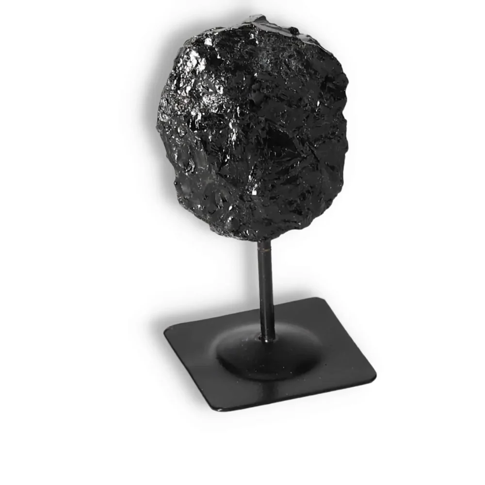 Rough Black Tourmaline with Metal Stand S 566360 - Image 26