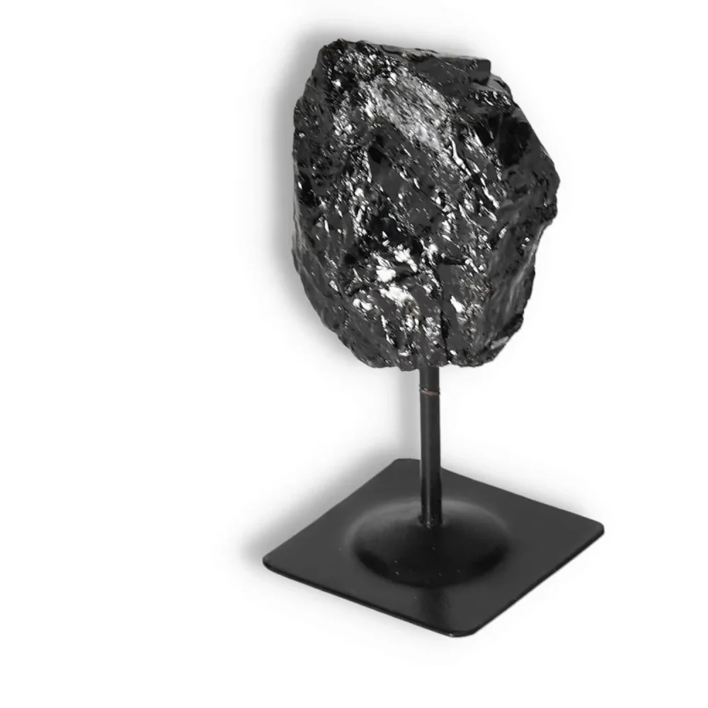 Rough Black Tourmaline with Metal Stand S 566360 - Image 27