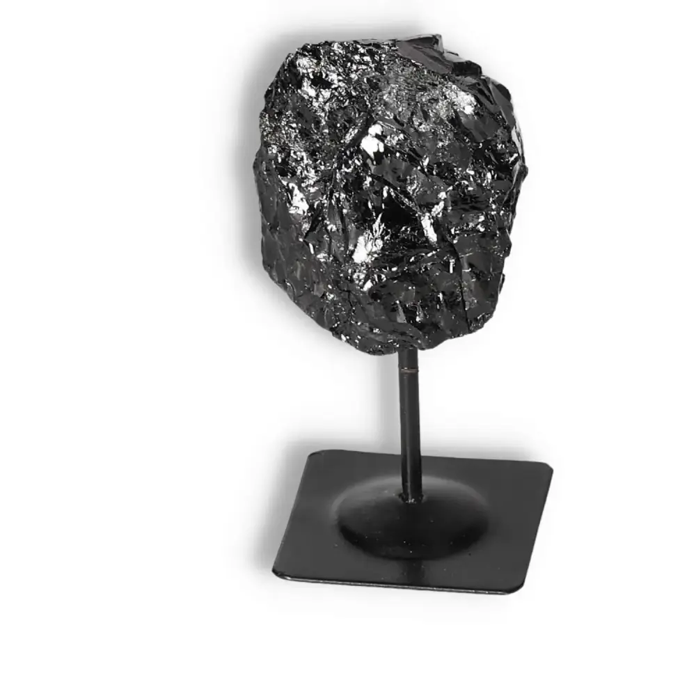 Rough Black Tourmaline with Metal Stand S 566360 - Image 5