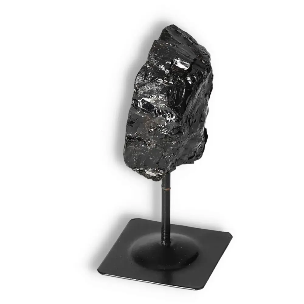 Rough Black Tourmaline with Metal Stand S 566360 - Image 7