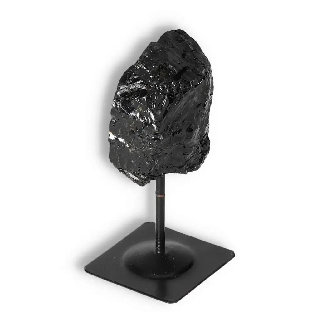 Rough Black Tourmaline with Metal Stand S 566360 - Image 8