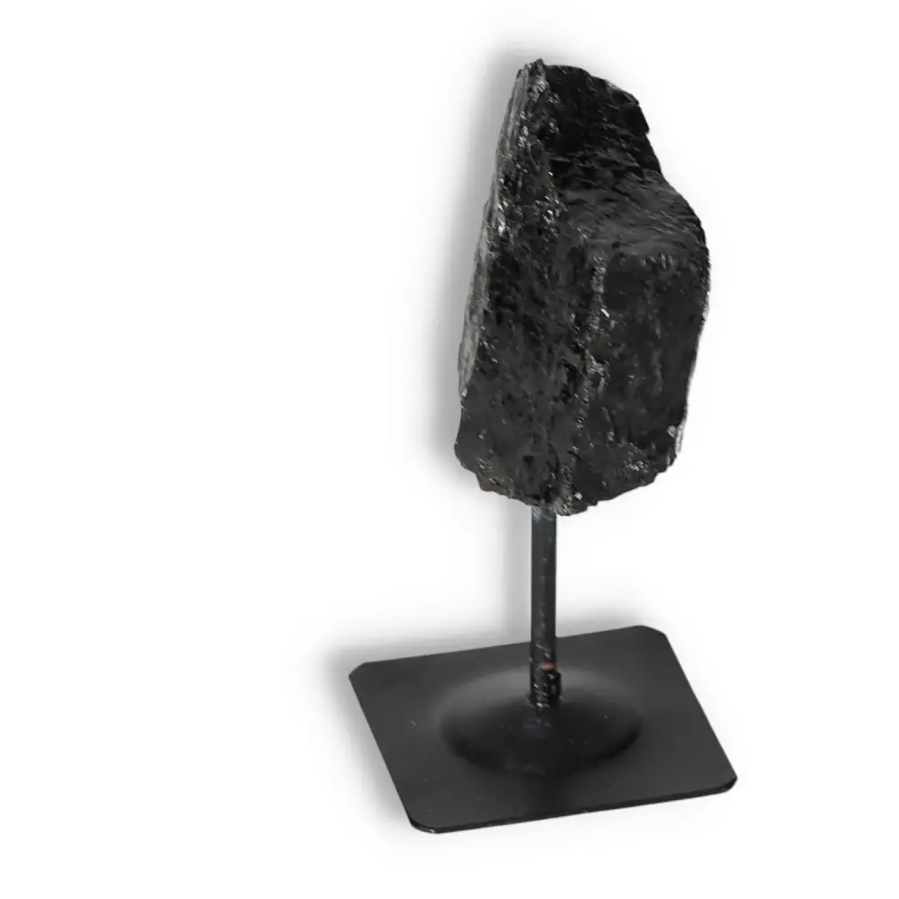 Rough Black Tourmaline with Metal Stand S 566438 - Image 7