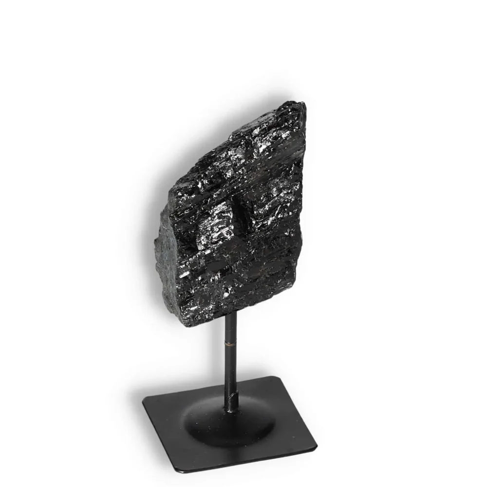 Rough Black Tourmaline with Metal Stand S 566599 - Image 10