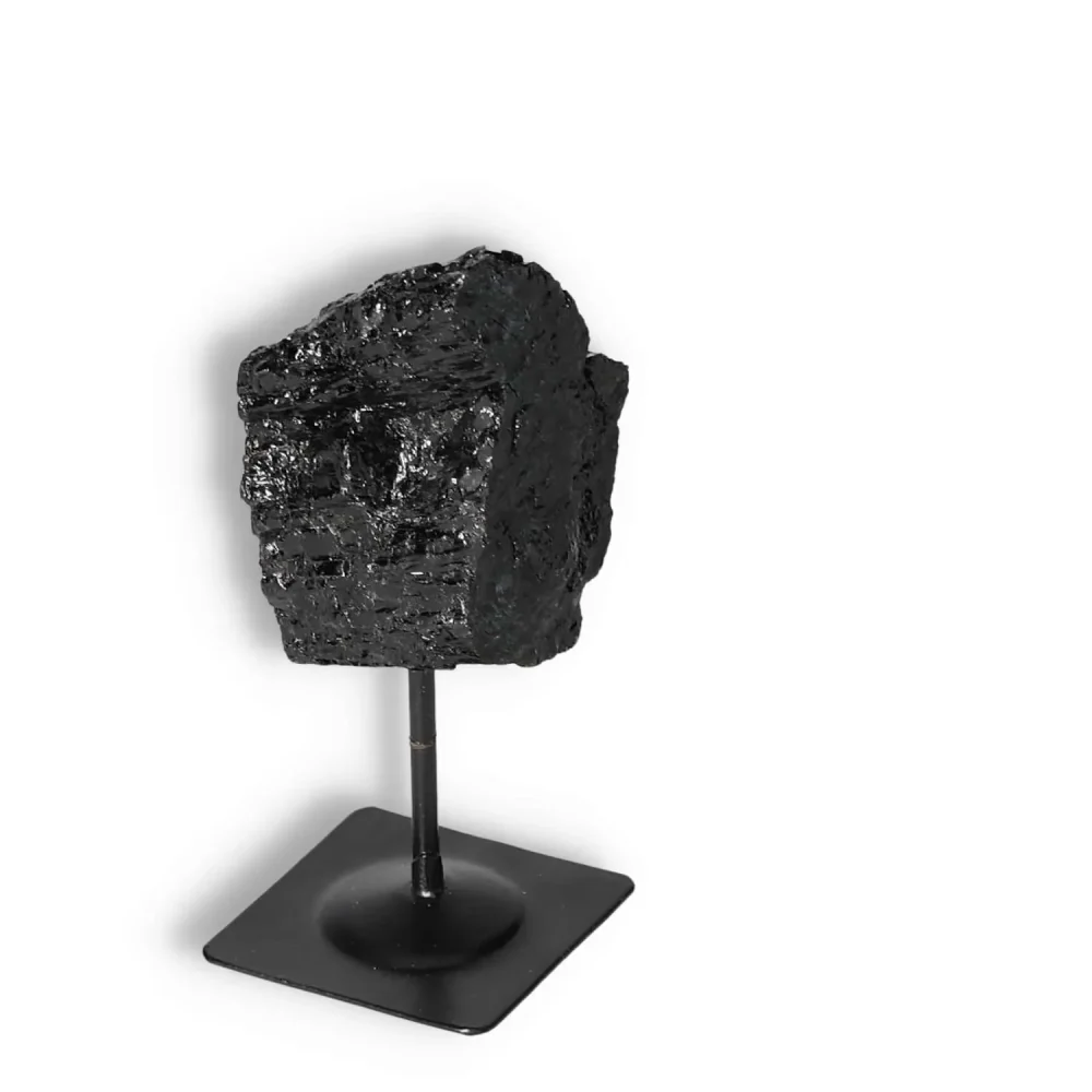 Rough Black Tourmaline with Metal Stand S 566599 - Image 11