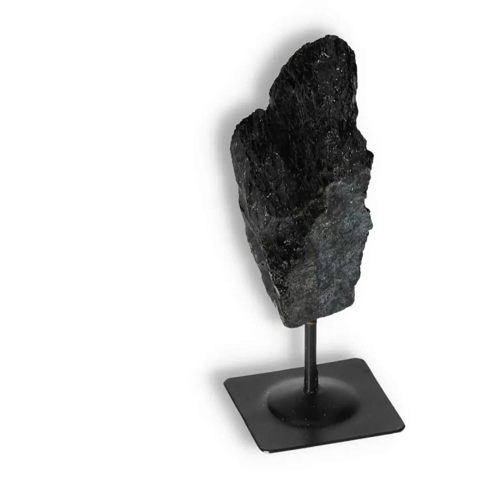 Rough Black Tourmaline with Metal Stand S 566599 - Image 15