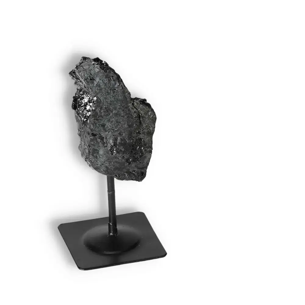 Rough Black Tourmaline with Metal Stand S 566599 - Image 4