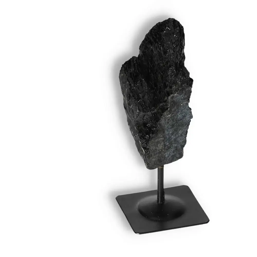 Rough Black Tourmaline with Metal Stand S 566599 - Image 7