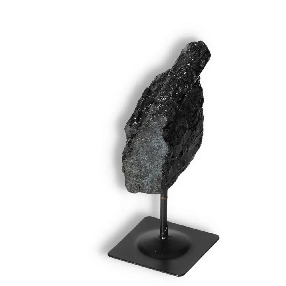 Rough Black Tourmaline with Metal Stand S 566599 - Image 8