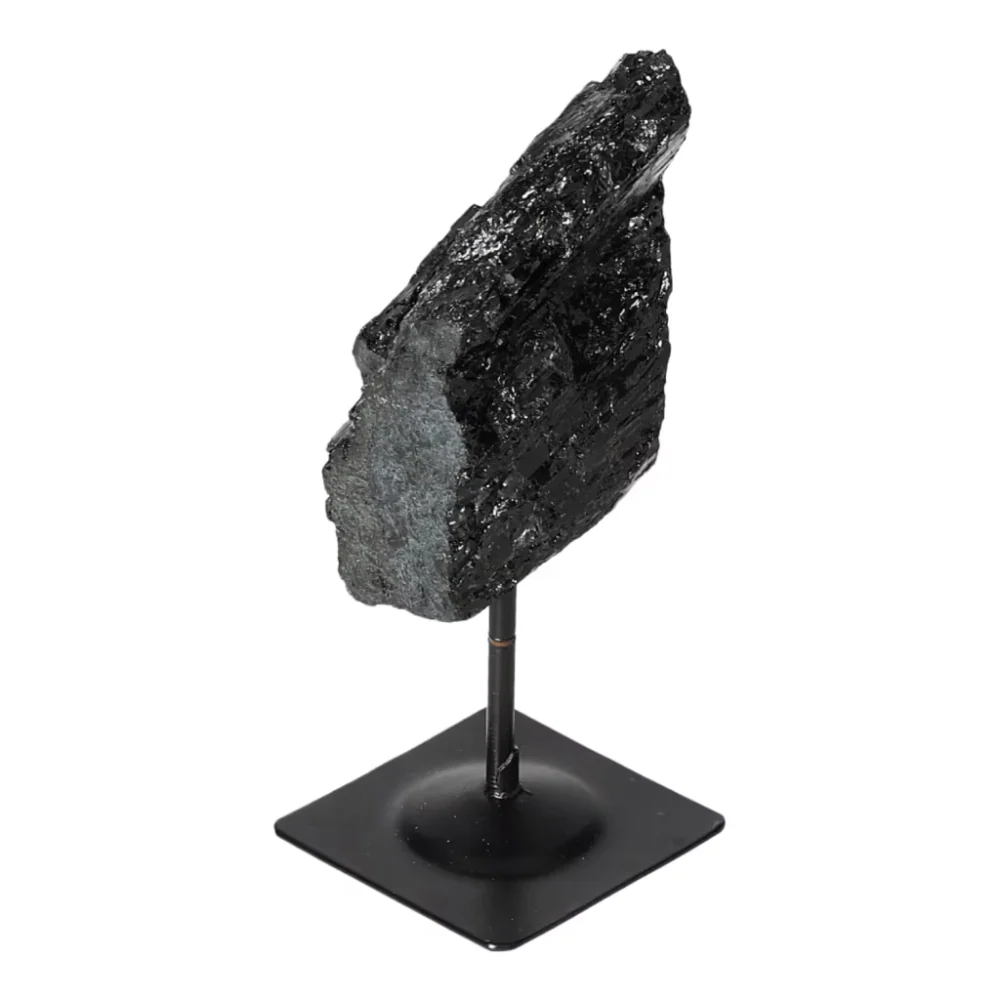 Rough Black Tourmaline with Metal Stand S 566599 - Image 9