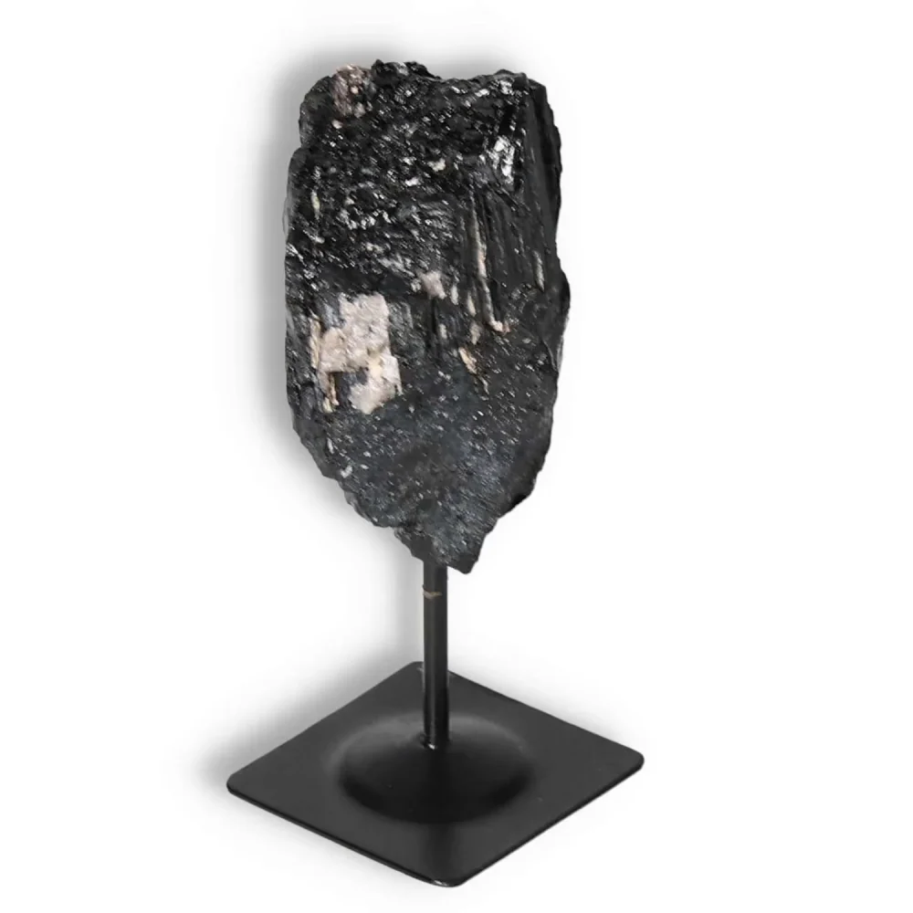 Rough Black Tourmaline with Metal Stand S 566728 - Image 11